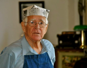 Bob Shaw, MNA Manager Emeritus, in his newspaper hat