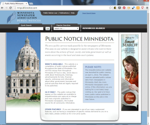 Ensure your newspaper's notices are included on mnpublicnotices.com. Sign up today!